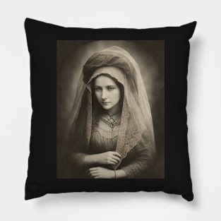 Mysterious Vintage Lady 2 Pillow