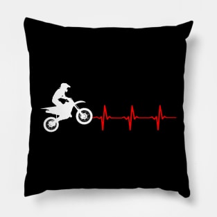 bikers heartbeat Pillow