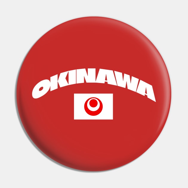 Okinawa, Japan City Flag Pin by Issho Ni