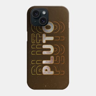 Typograph Planet Pluto: The Small World V02 Phone Case