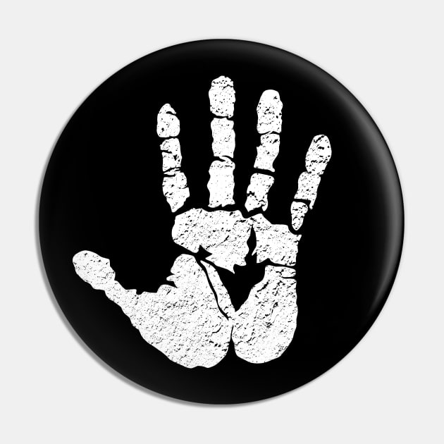 White Hand Pin by nickbeta