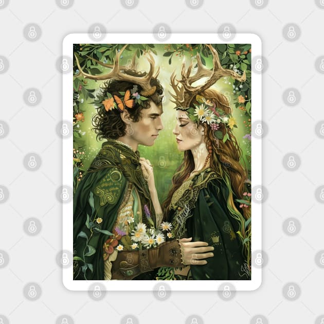 Lord and Lady of the May Magnet by Hiraeth Tees