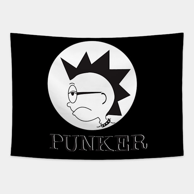 Funny Punker Tapestry by radeckari25