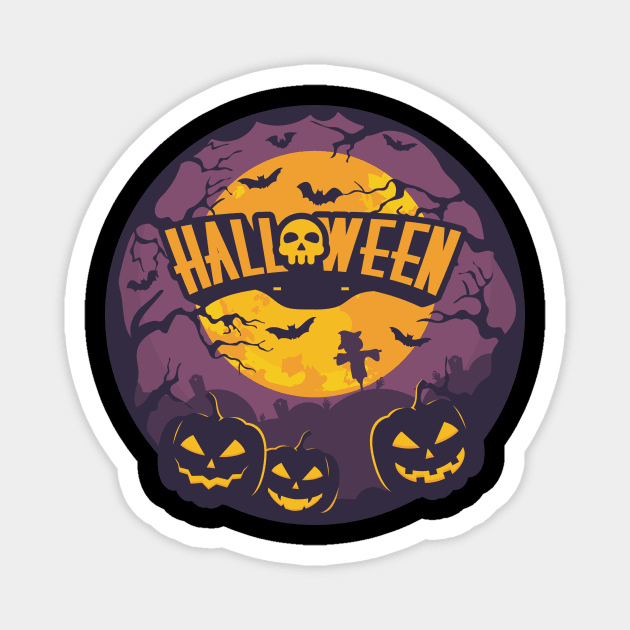 Halloween Pumpkin 2019 Magnet by Rosomyat