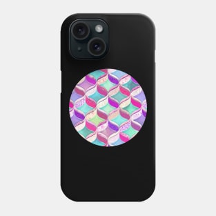 Patchwork Ribbon Ogee Pattern with Pink & Purple Phone Case