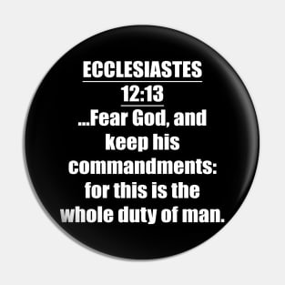 Ecclesiastes 12:13 King James Version Pin