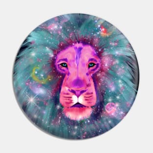 Galaxy Lion Pin