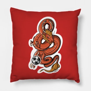 Red Dragon Soccer Pillow