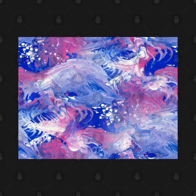 Pink and blue finger Painting Pattern by nobelbunt