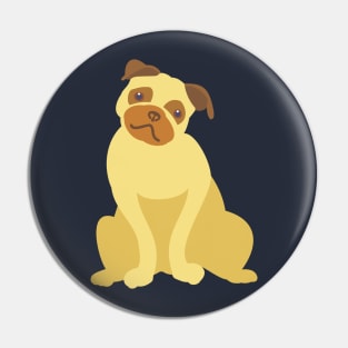 Happy Cute Pug Dog Pin