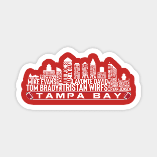 Tampa Bay Football Team 23 Player Roster, Tampa Bay City Skyline Magnet