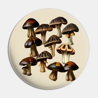 (LBM's) Little Brown Mushrooms Pin