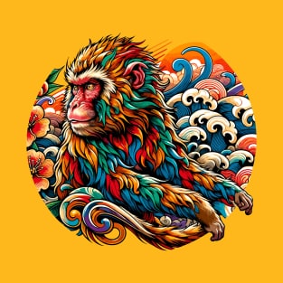 Japanese style monkey art T-Shirt