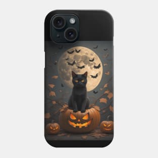 Halloween Pumpkin Cat 7 Phone Case