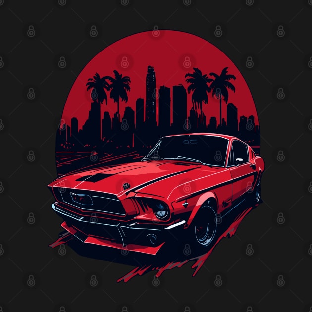 Red Muscle Car by CC I Design