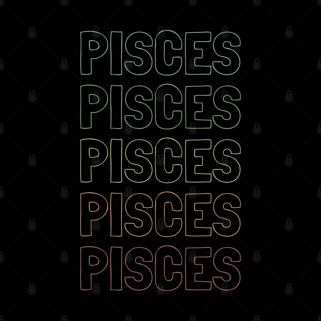 Pisces Name Pattern by victoria@teepublic.com