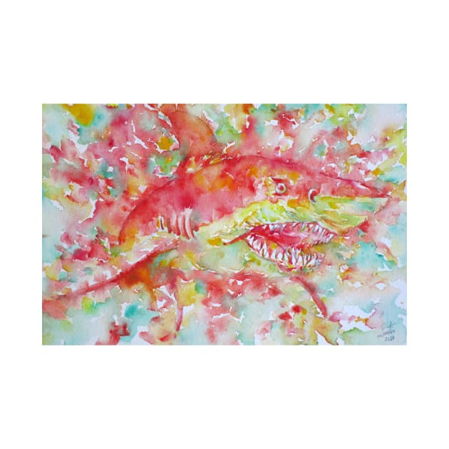 WATERCOLOR SHARK by lautir