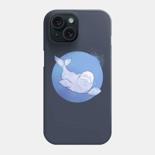 Beluga Wave - Blue Phone Case by AmyGorns