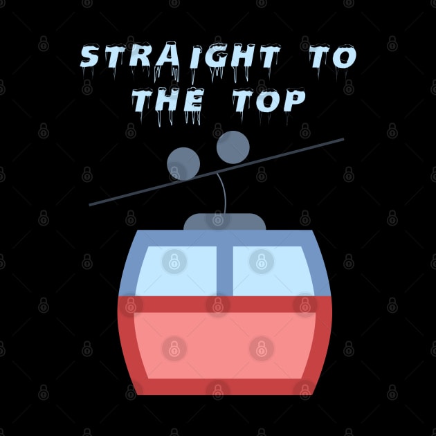 Straight To The Top, Mountain Hoodie, Slalom skiing, skiing stickers by Style Conscious