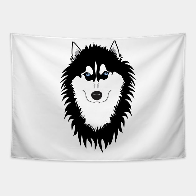 Siberian husky dog Tapestry by mounier