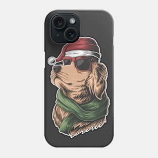 Cool Christmas Golden Retriever Phone Case