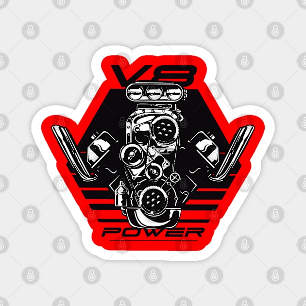 Fontaine Exclusives V8 Power #127 Magnet by Fontaine Exclusives