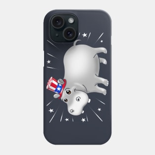 America Patriotic Hippo Phone Case