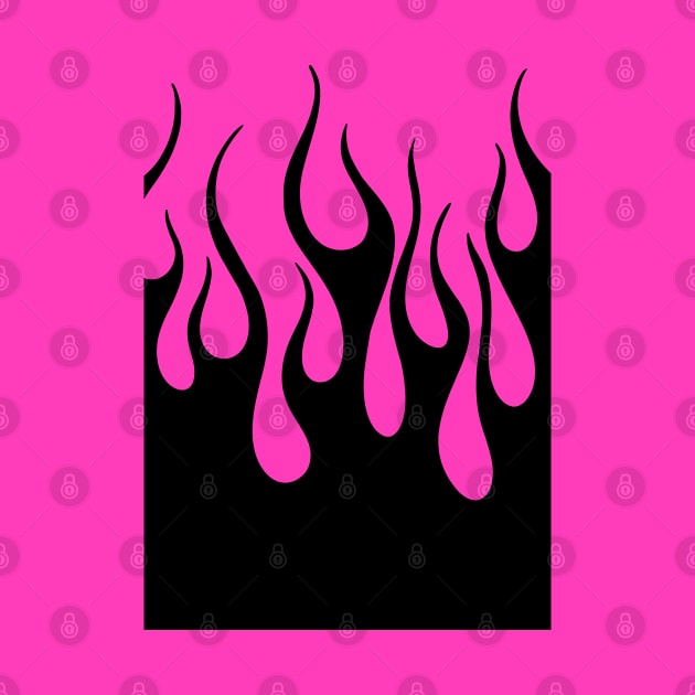 Neon Pink Flames by Trippycollage