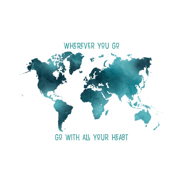 Wherever You Go World Map by UrbanEpiphany