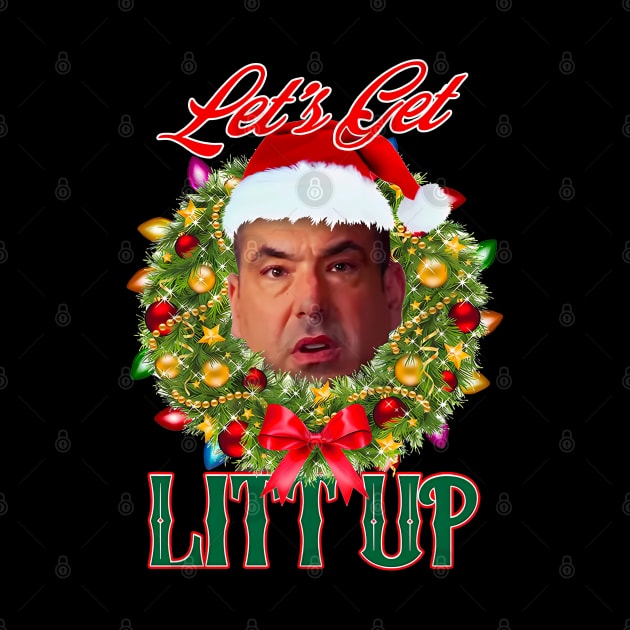 Let's Get Litt Up Funny Louis Litt up Ugly Christmas by TrikoCraft