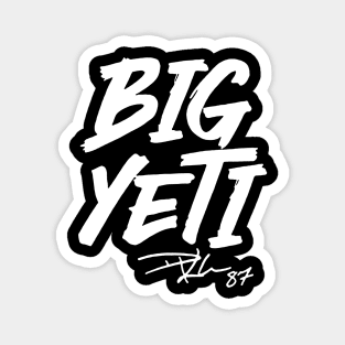 White Big Yeti Magnet