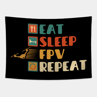 Eat sleep FPV repeat Tapestry