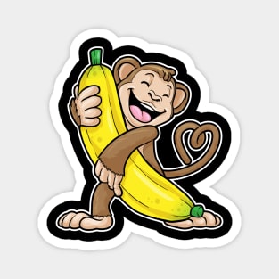 Monkey with Banana Magnet