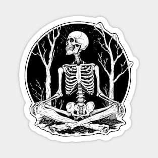 Skeleton Forest Meditation Magnet