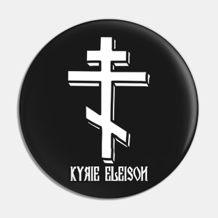 Eastern Orthodox Cross Kyrie Eleison Pin