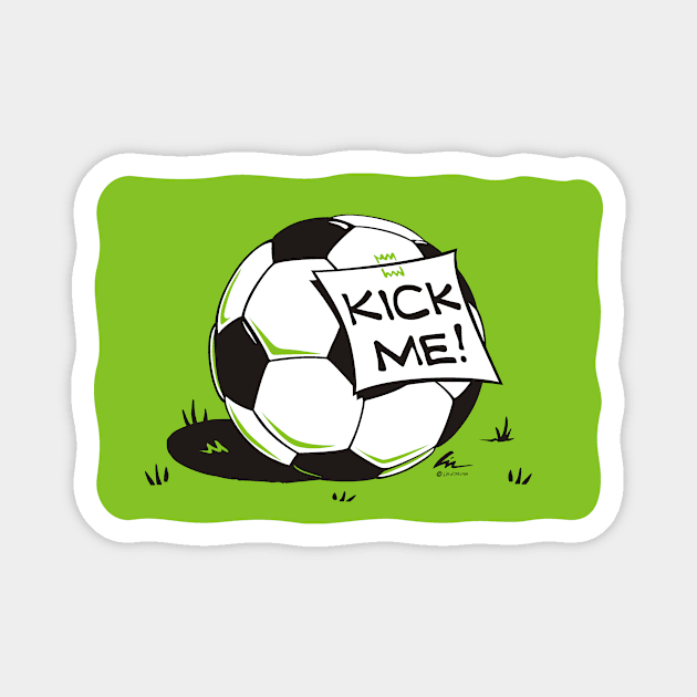 Kick Me (die-cut wide) Magnet by Lin Workman Art