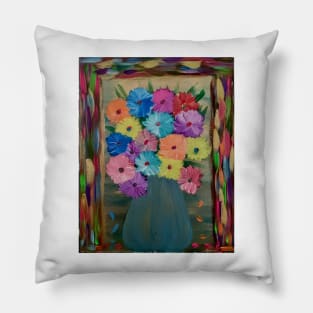 Added some color to your life with this fun painting. With a mix of neon and metallic paint. Pillow