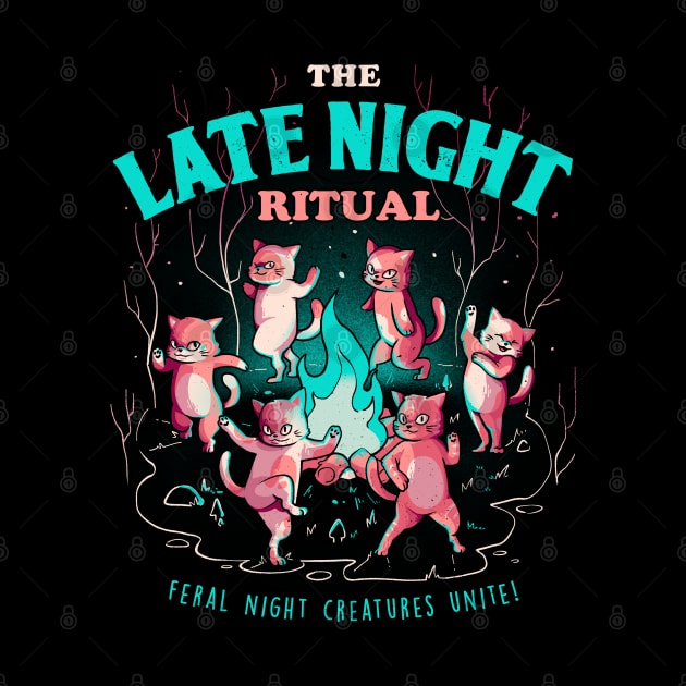 The Late Night Ritual - Cute Evil Cats Gift by eduely