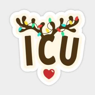 ICU Nurse Christmas Magnet