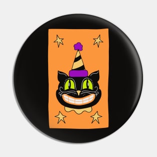 Black Cat Celebrate The Halloween Pin