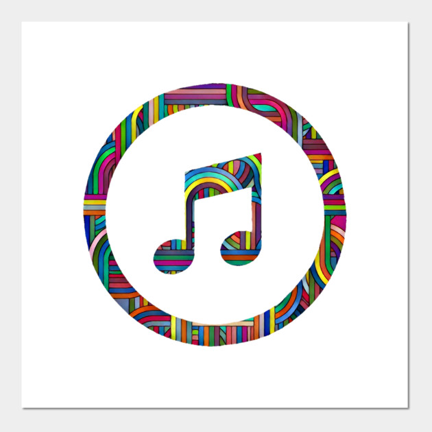 Abstract Colorful Musical Note Musical Posters And Art Prints