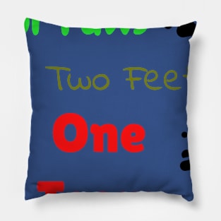 four paws Two Feet shirt Pillow