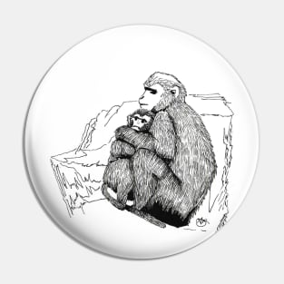 MUMMY PRIMATE CUDDLING BABY Pin