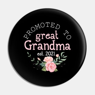 Promoted To Grandma Est 2021 Time Grandma Pin