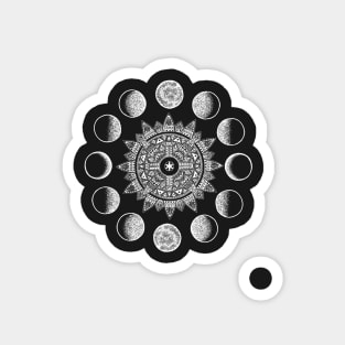 Mandala Moon Phases Magnet