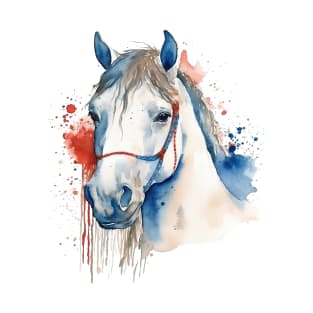 Watercolor white horse T-Shirt