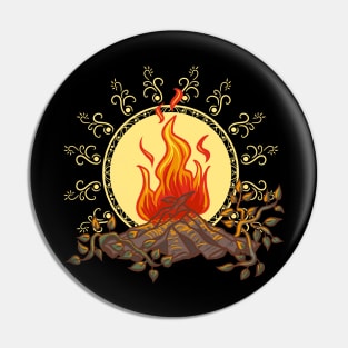 Bonfire with Vines Pin