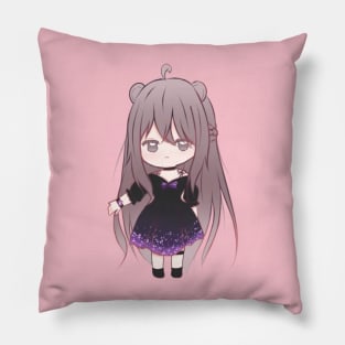 little girl in purple dress Pillow