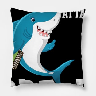 Kids Shark Ready To Attack pre k First Day of School Pillow