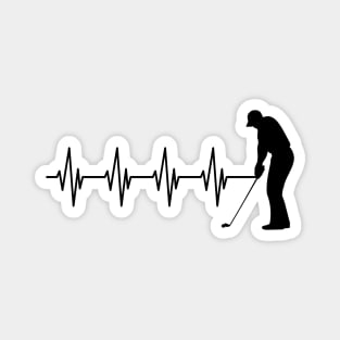 Golfer Heartbeat Magnet